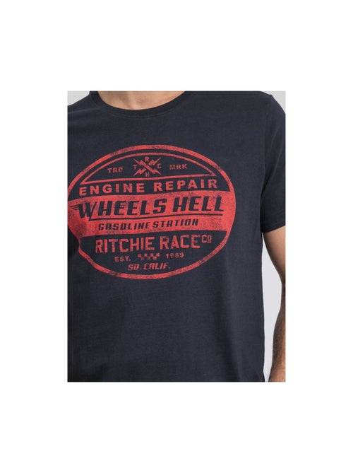 T-shirt col rond pur coton JAKOTA - Kiabi