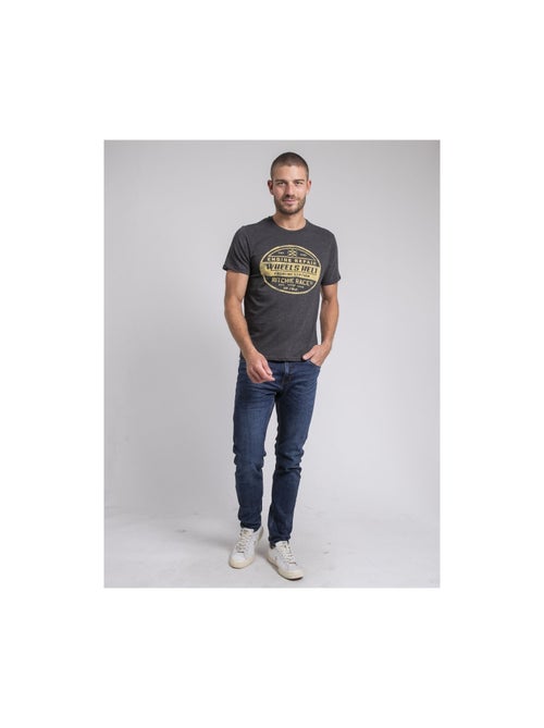 T-shirt col rond pur coton JAKOTA - Kiabi