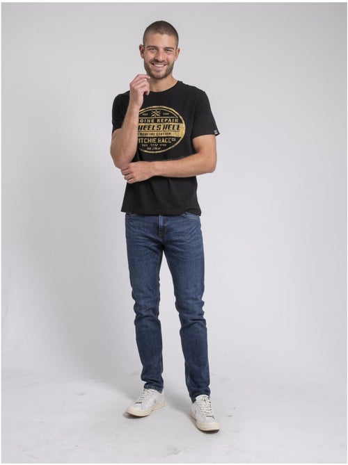 T-shirt col rond pur coton JAKOTA - Kiabi