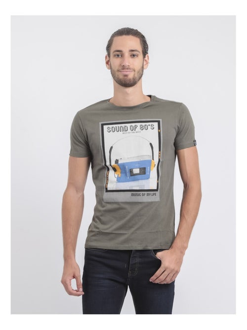 T-shirt col rond pur coton JALSONIC - Kiabi