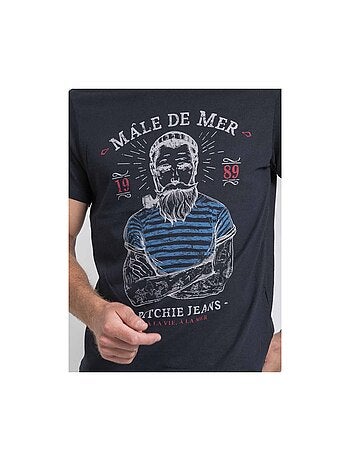 T-shirt col rond pur coton JAMEKONG