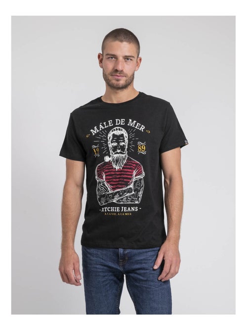 T-shirt col rond pur coton JAMEKONG - Kiabi