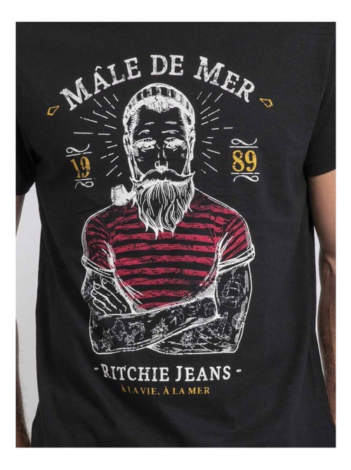 T-shirt col rond pur coton JAMEKONG - Kiabi