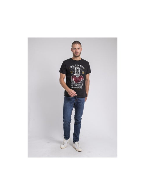 T-shirt col rond pur coton JAMEKONG - Kiabi