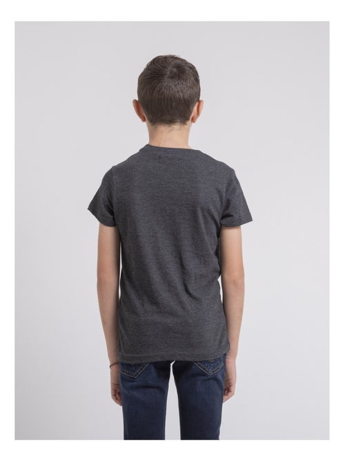 T-shirt col rond pur coton JAMIJEL garçon - Kiabi