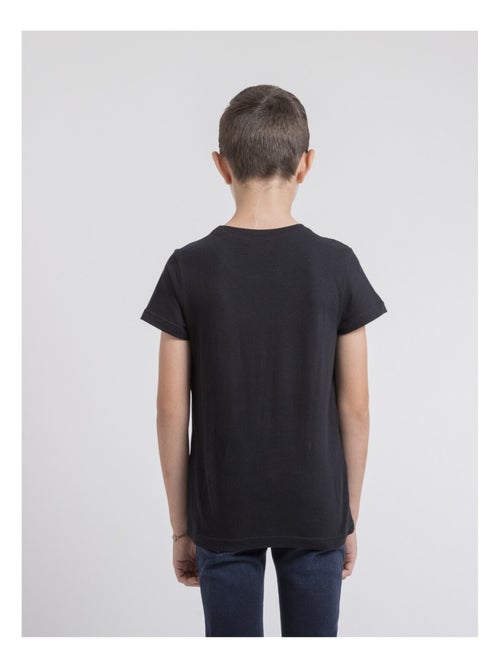 T-shirt col rond pur coton JAMIJEL garçon - Kiabi