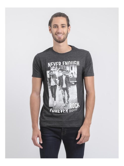 T-shirt col rond pur coton JAMIJEL - Kiabi