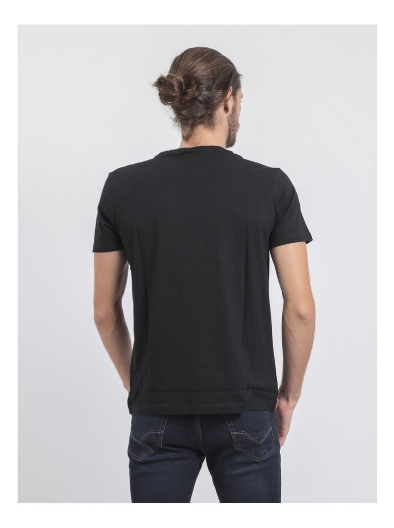 T-shirt col rond pur coton JAMIJEL Noir - Kiabi