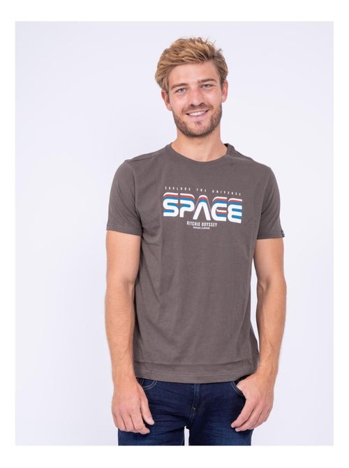 T-shirt col rond pur coton JAMULO - Kiabi