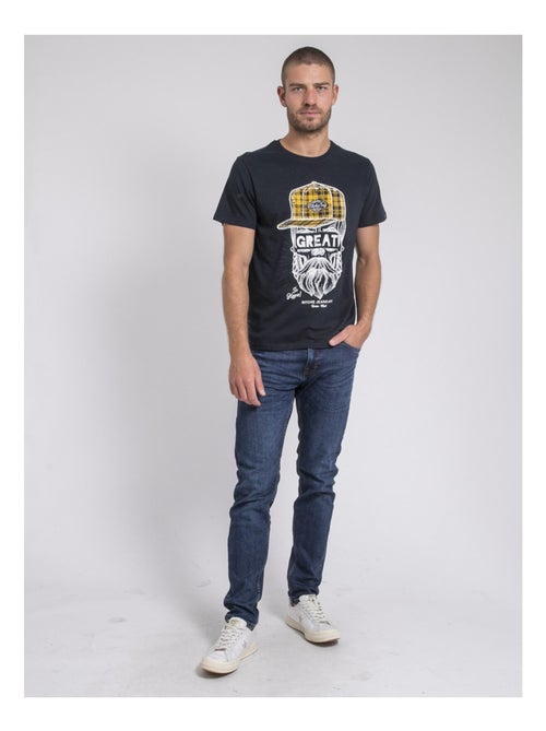 T-shirt col rond pur coton JAMYTH - Kiabi