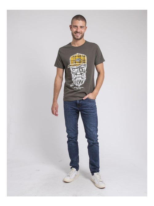 T-shirt col rond pur coton JAMYTH - Kiabi