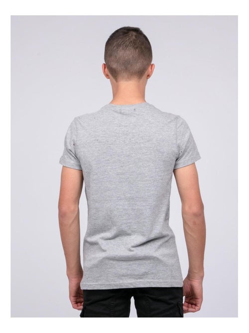 T-shirt col rond pur coton JAPING garçon - Kiabi