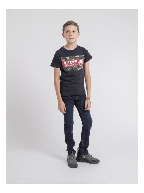 T-shirt col rond pur coton JARDIN garçon - Kiabi