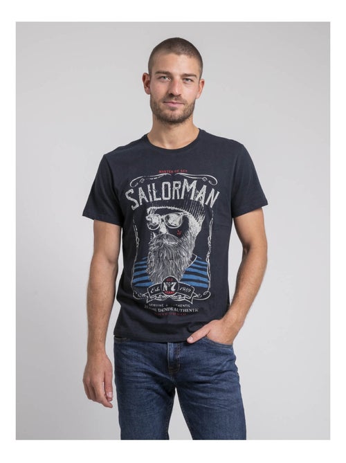 T-shirt col rond pur coton JIMARTIN - Kiabi