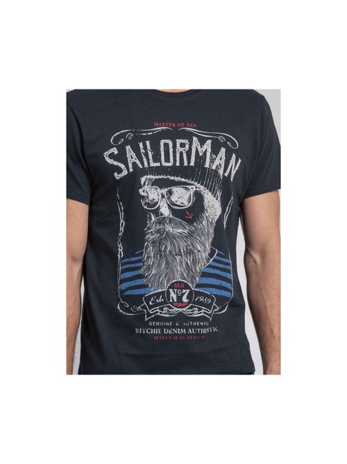 T-shirt col rond pur coton JIMARTIN - Kiabi