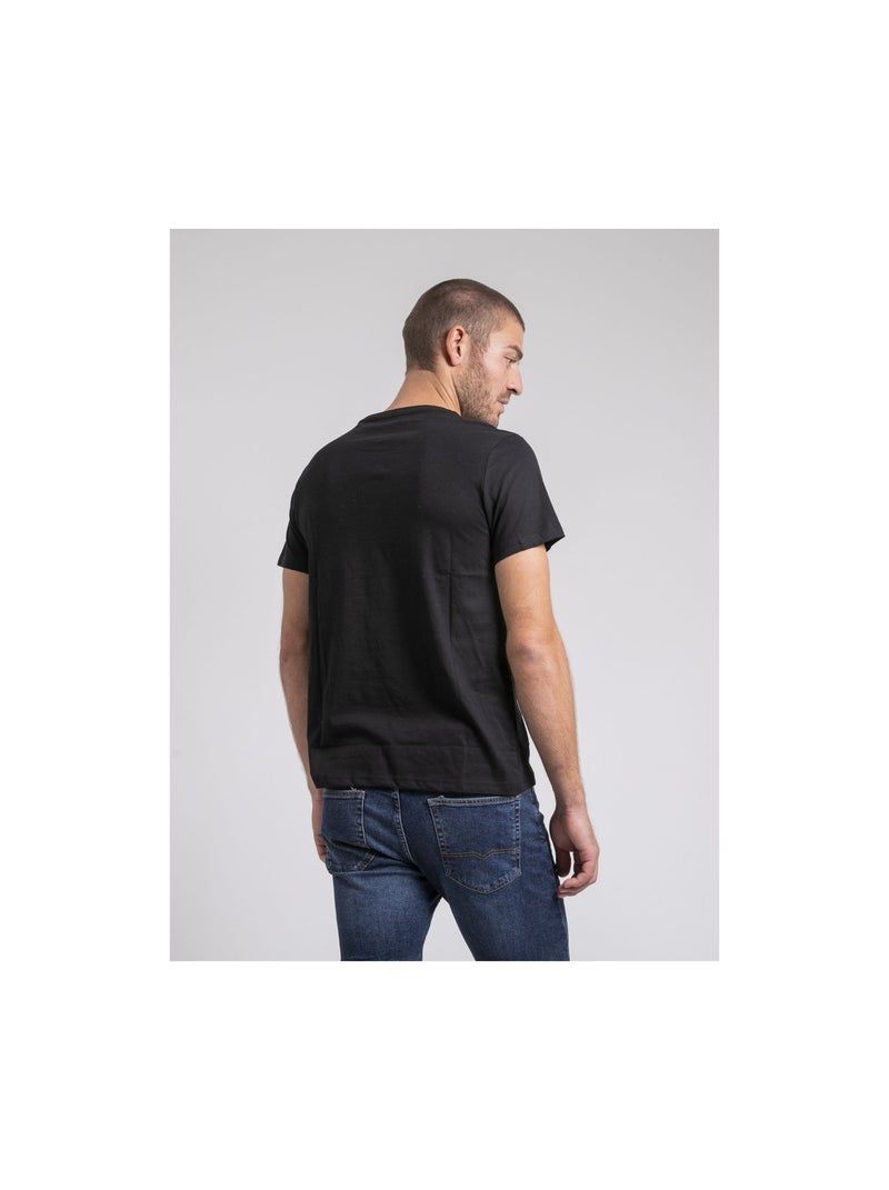 T-shirt col rond pur coton JIMARTIN Noir - Kiabi