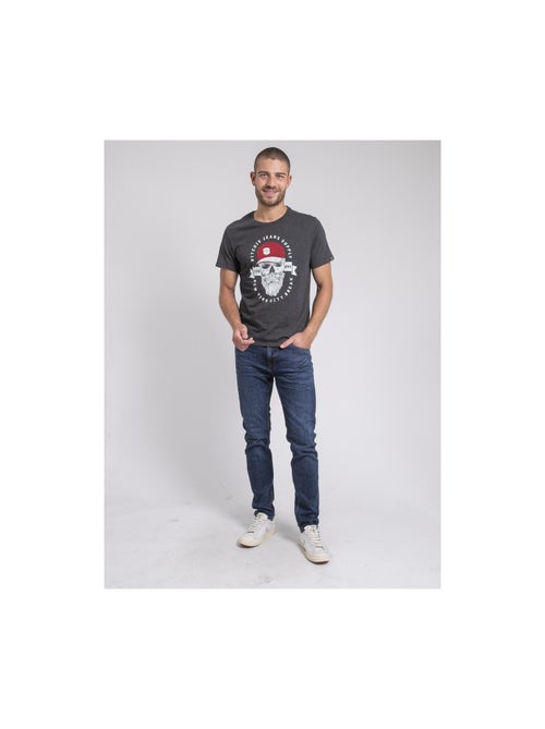 T-shirt col rond pur coton JIMINAL - Kiabi