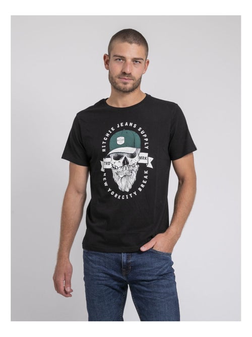 T-shirt col rond pur coton JIMINAL - Kiabi