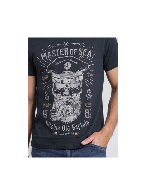 T-shirt col rond pur coton JIMOSCAR - Kiabi