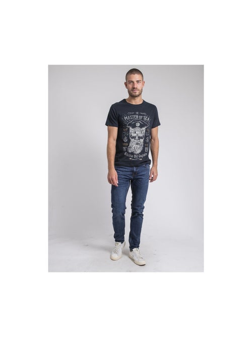 T-shirt col rond pur coton JIMOSCAR - Kiabi
