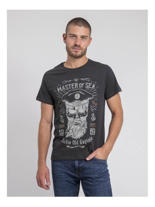T-shirt col rond pur coton JIMOSCAR - Kiabi
