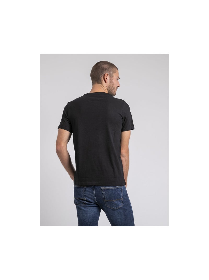 T-shirt col rond pur coton JIMOSCAR Noir - Kiabi