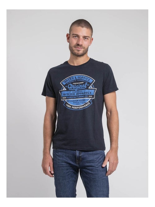 T-shirt col rond pur coton JIROBIN - Kiabi