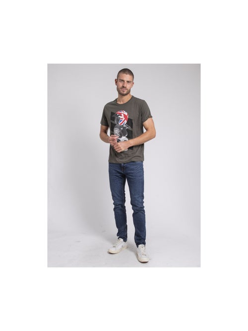 T-shirt col rond pur coton JOAKIM - Kiabi