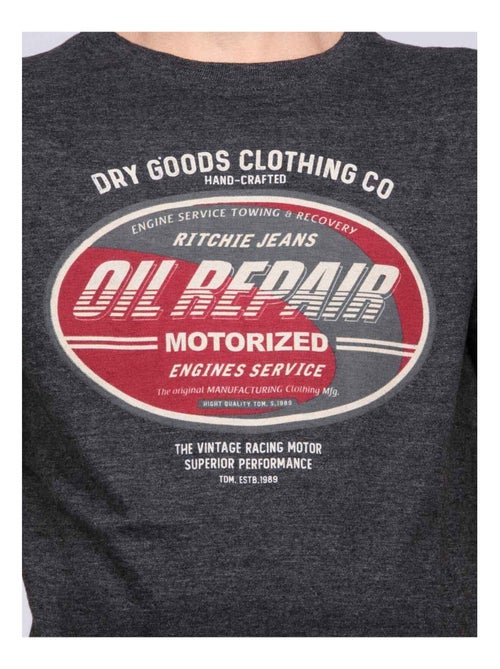 T-shirt col rond pur coton JOCTURNE garçon - Kiabi