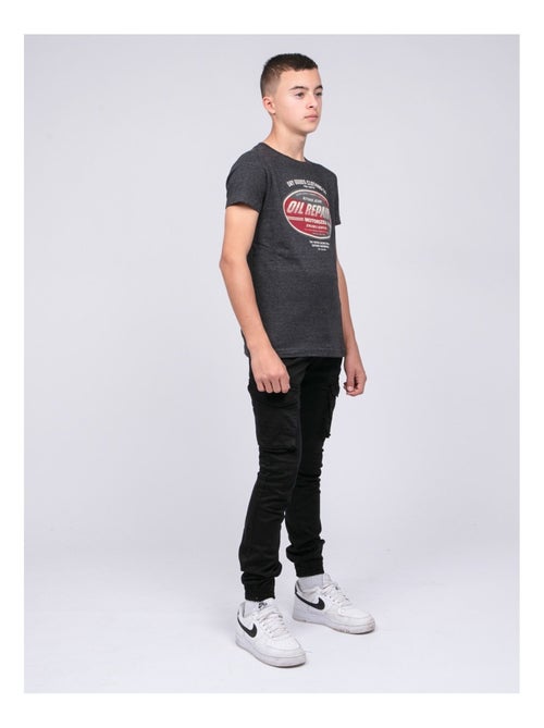 T-shirt col rond pur coton JOCTURNE garçon - Kiabi