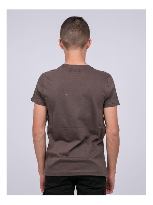 T-shirt col rond pur coton JOCTURNE garçon - Kiabi