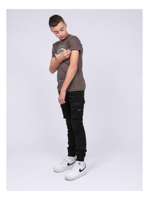 T-shirt col rond pur coton JOCTURNE garçon - Kiabi