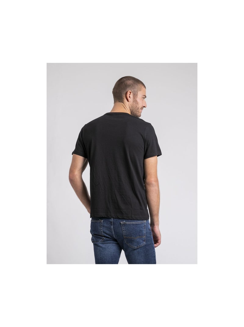 T-shirt col rond pur coton JOMODEK Noir - Kiabi