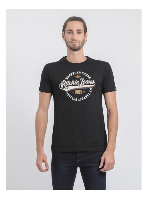 T-shirt col rond pur coton JONAK - Kiabi