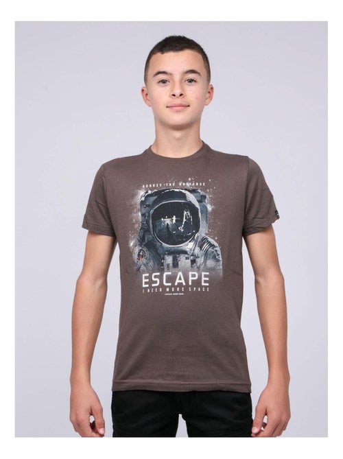 T-shirt col rond pur coton JOOSTER garçon - Kiabi