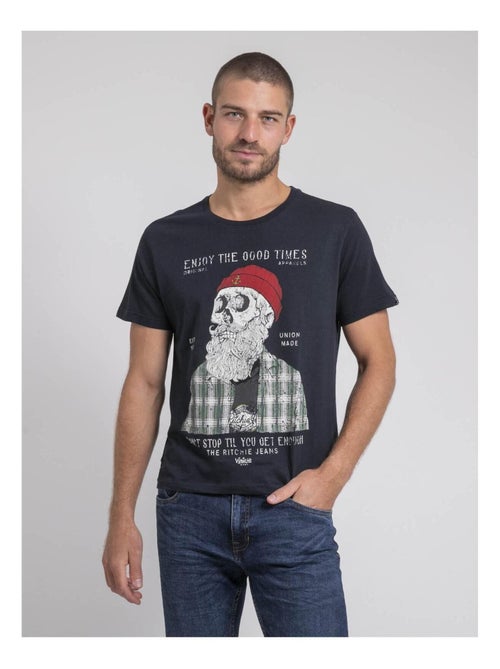 T-shirt col rond pur coton JORUSTIX - Kiabi