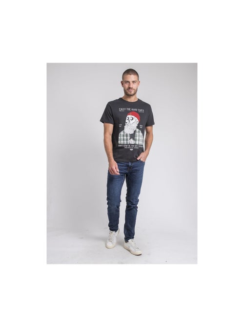 T-shirt col rond pur coton JORUSTIX - Kiabi