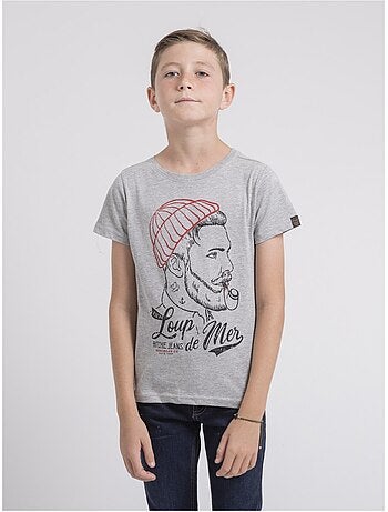 T-shirt col rond pur coton jouancy garçon