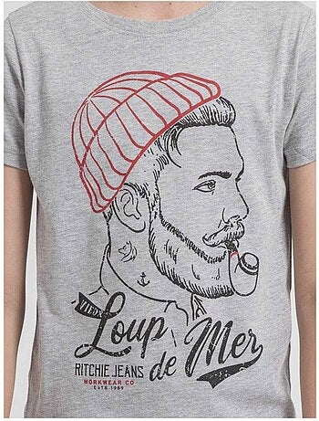 T-shirt col rond pur coton jouancy garçon