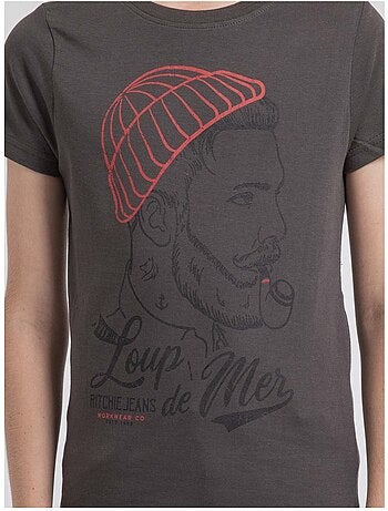 T-shirt col rond pur coton jouancy garçon