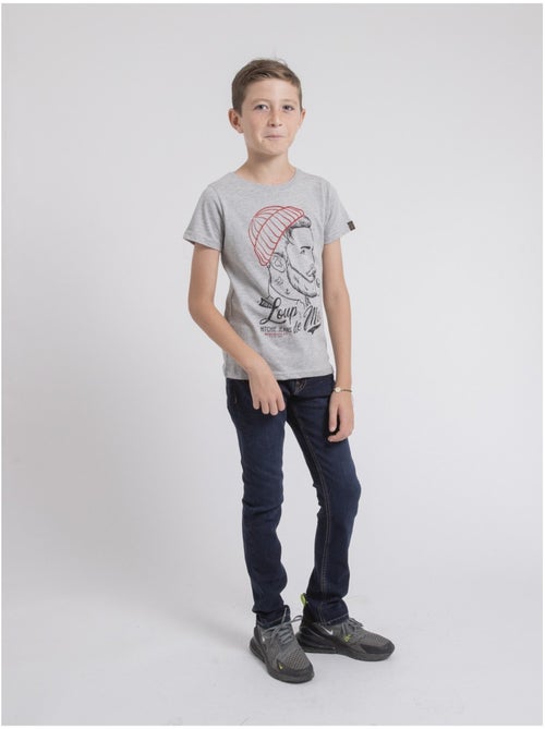 T-shirt col rond pur coton JOUANCY-J - Kiabi