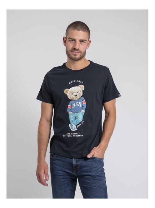 T-shirt col rond pur coton JOULIO - Kiabi