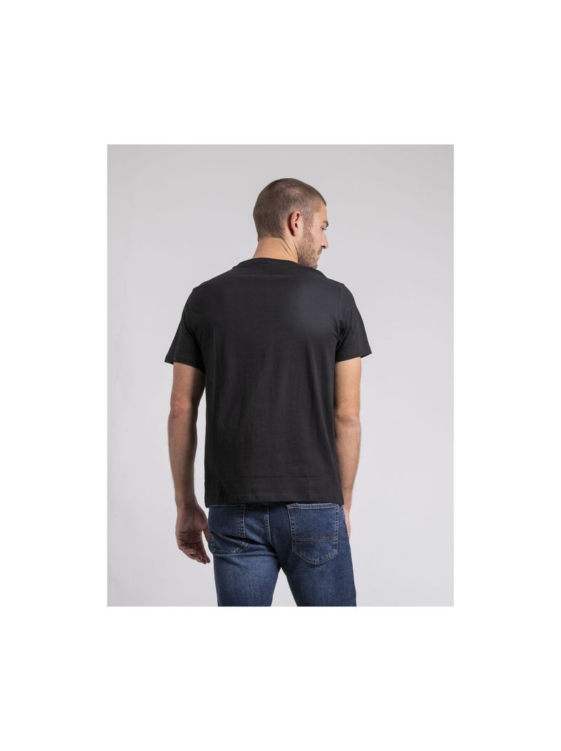 T-shirt col rond pur coton JOULIO Noir - Kiabi