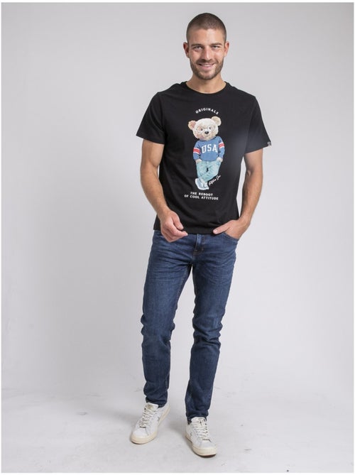 T-shirt col rond pur coton JOULIO - Kiabi