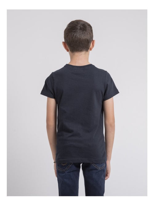 T-shirt col rond pur coton JOULTIX garçon - Kiabi
