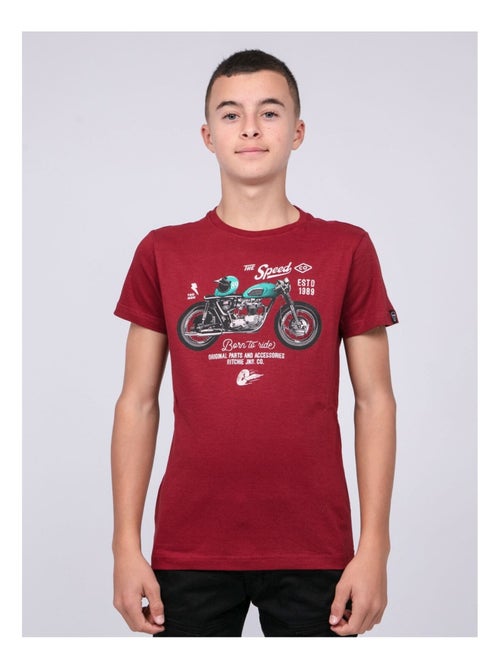 T-shirt col rond pur coton JOUMEA garçon - Kiabi