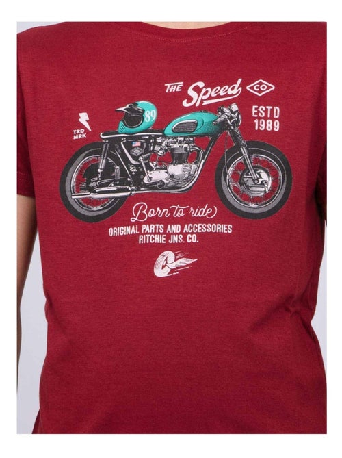 T-shirt col rond pur coton JOUMEA garçon - Kiabi