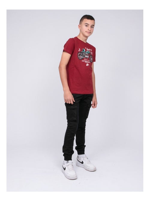 T-shirt col rond pur coton JOUMEA garçon - Kiabi