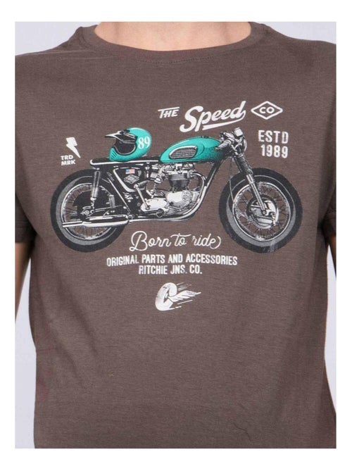 T-shirt col rond pur coton JOUMEA garçon - Kiabi
