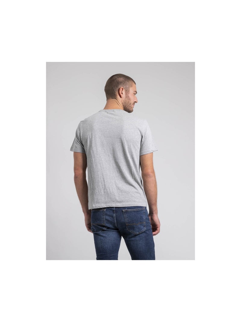 T-shirt col rond pur coton JUPILAR Gris - Kiabi